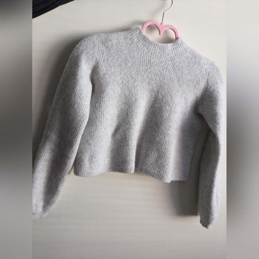 Banana Republic Grey Cropped Wool Sweater XS